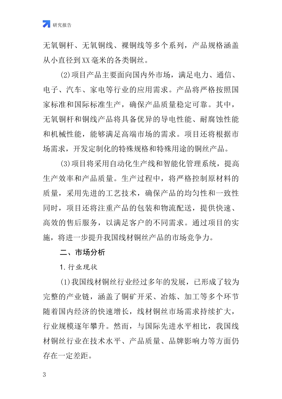 中国线材铜丝项目投资可行性研究报告_第3页