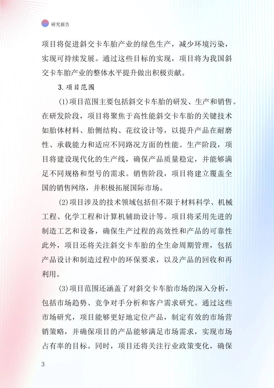 中国斜交卡车胎项目投资可行性研究报告_第3页