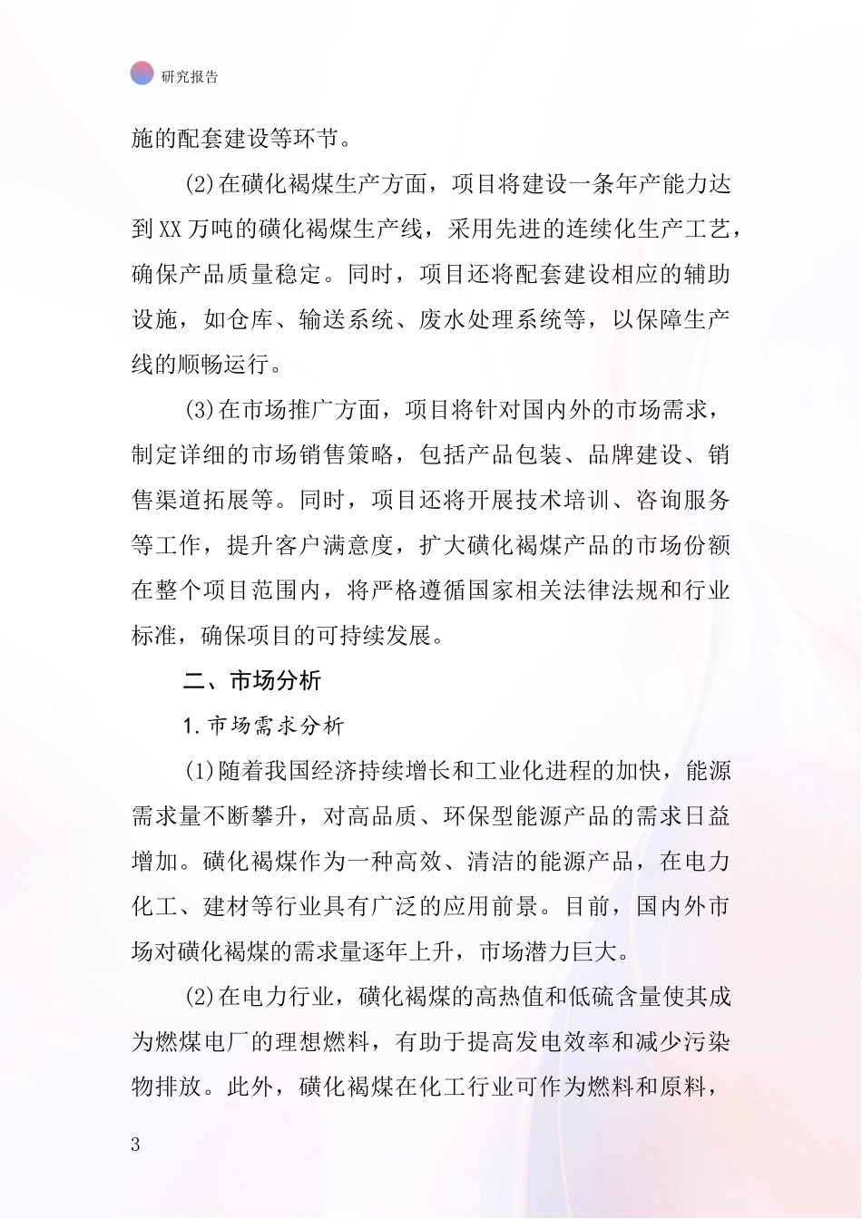 中国磺化褐煤项目投资可行性研究报告_第3页
