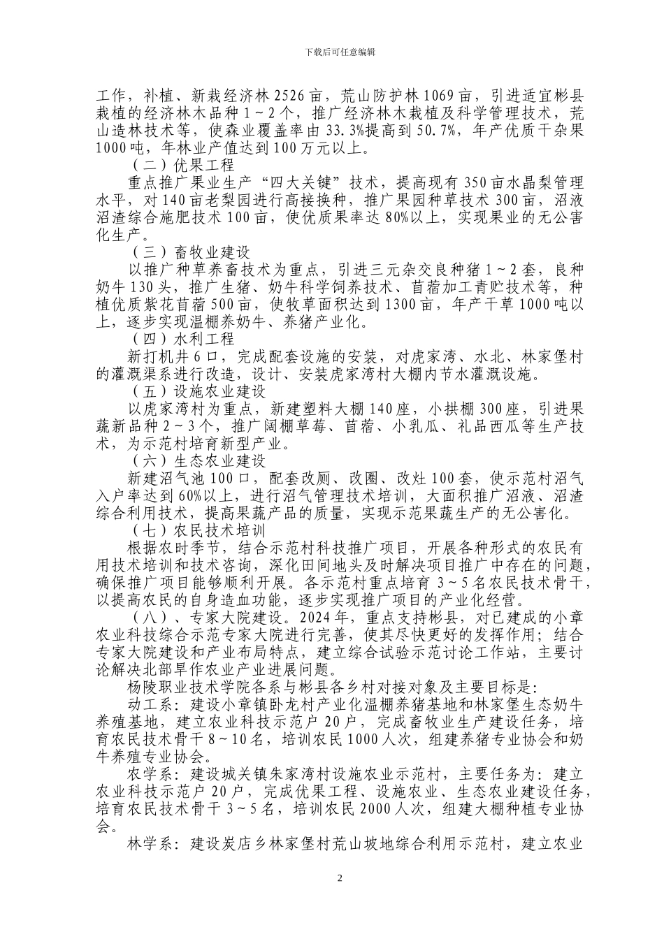 杨凌职业技术学院与咸阳市农业产业一体化合作协议_第2页
