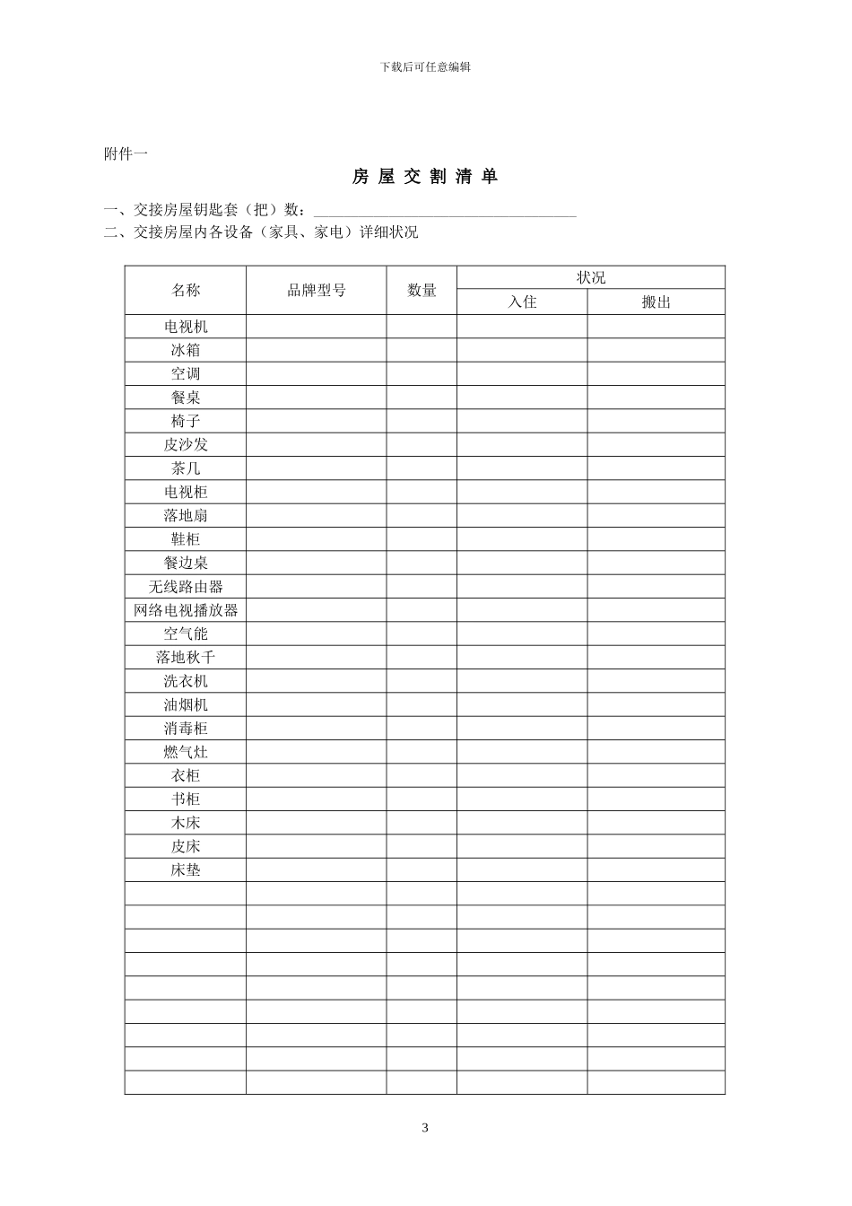 标准房屋出租合同范本_第3页
