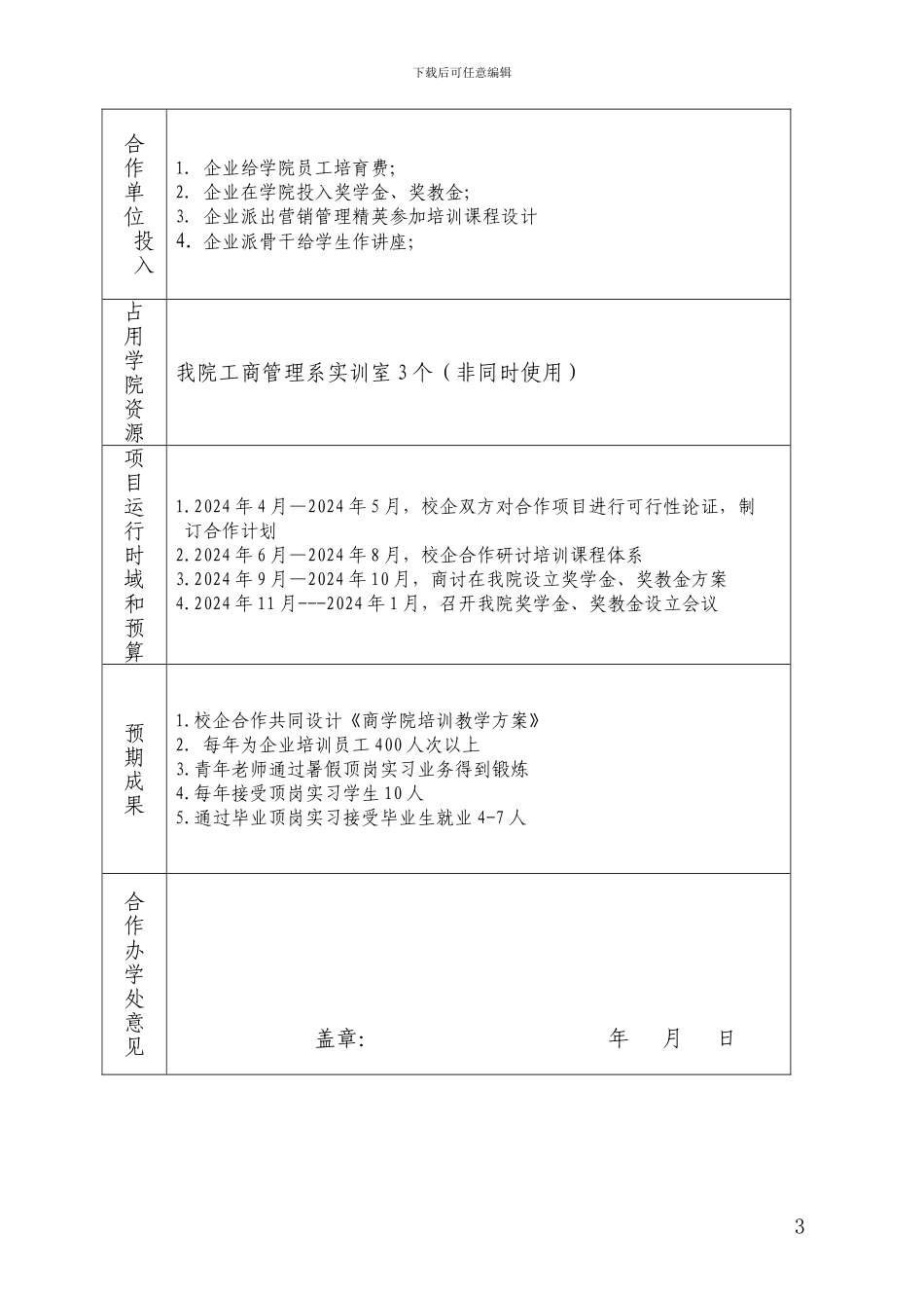 校企合作立项申请书_第3页