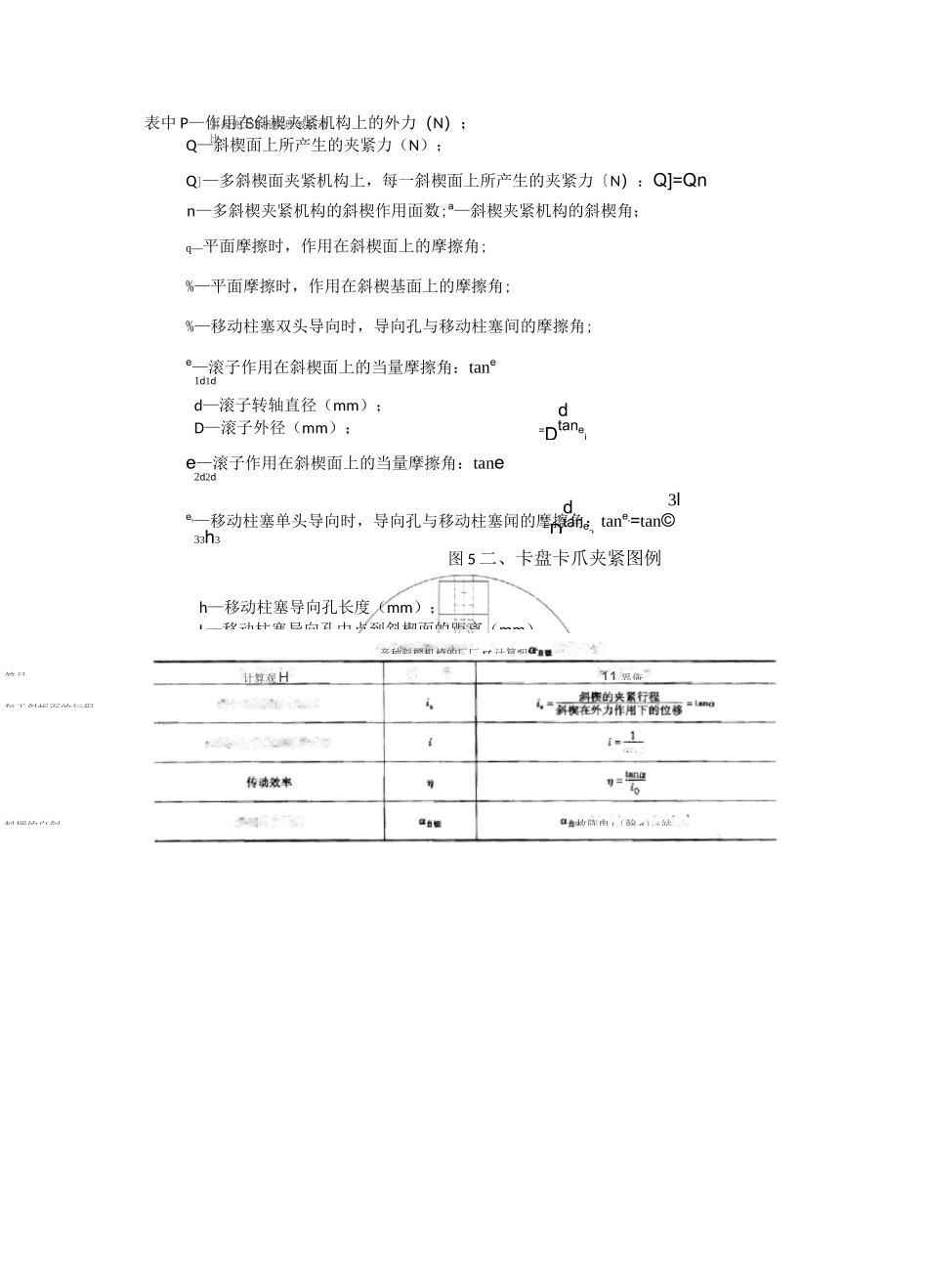 斜楔夹紧机构的计算与卡盘卡爪夹紧图例_第3页