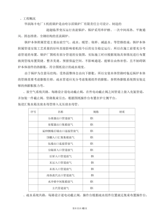 锅炉本体附属管路安装作业指导书