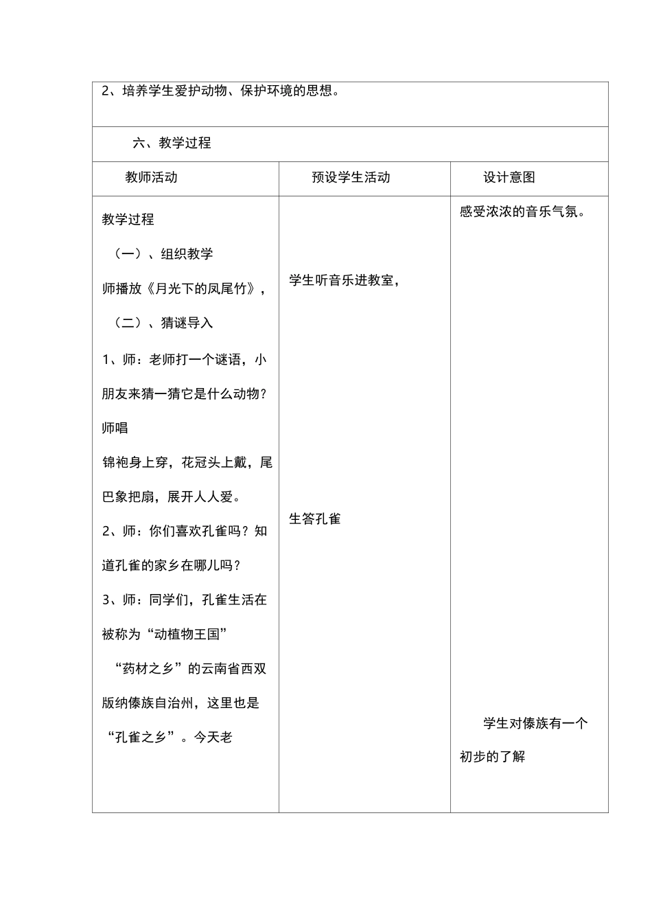 《金孔雀轻轻跳》教学设计_第2页