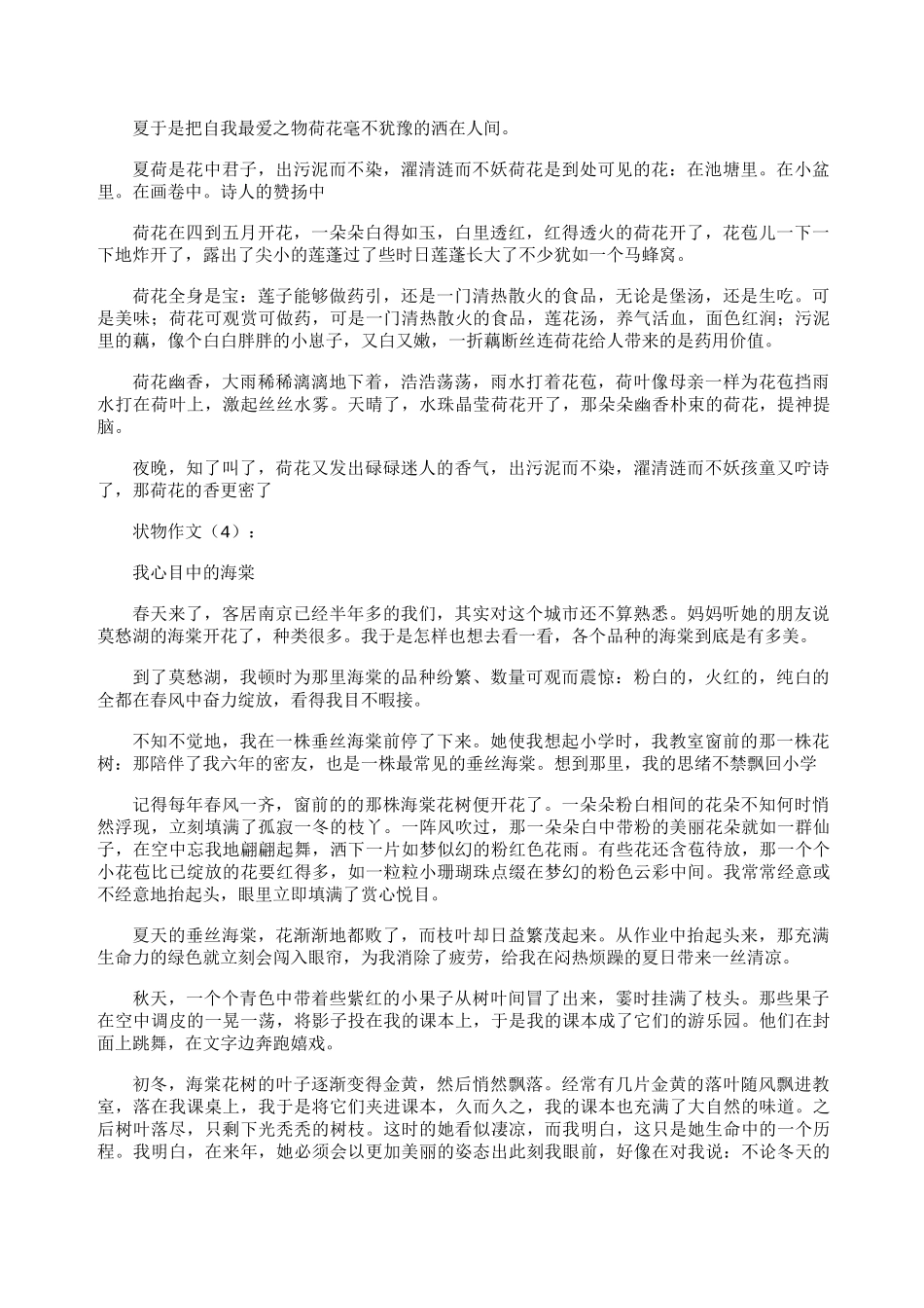 状物作文(30篇)_第3页