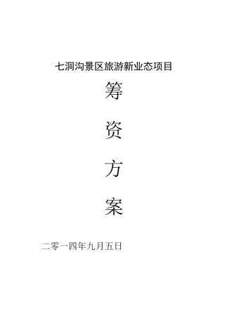 资金筹措方案