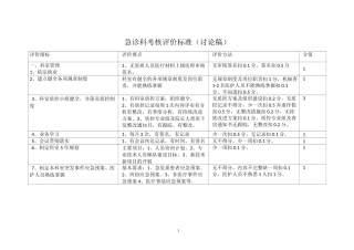急诊科考核评价标准