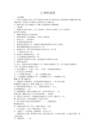 解剖学试题及答案-神经系统