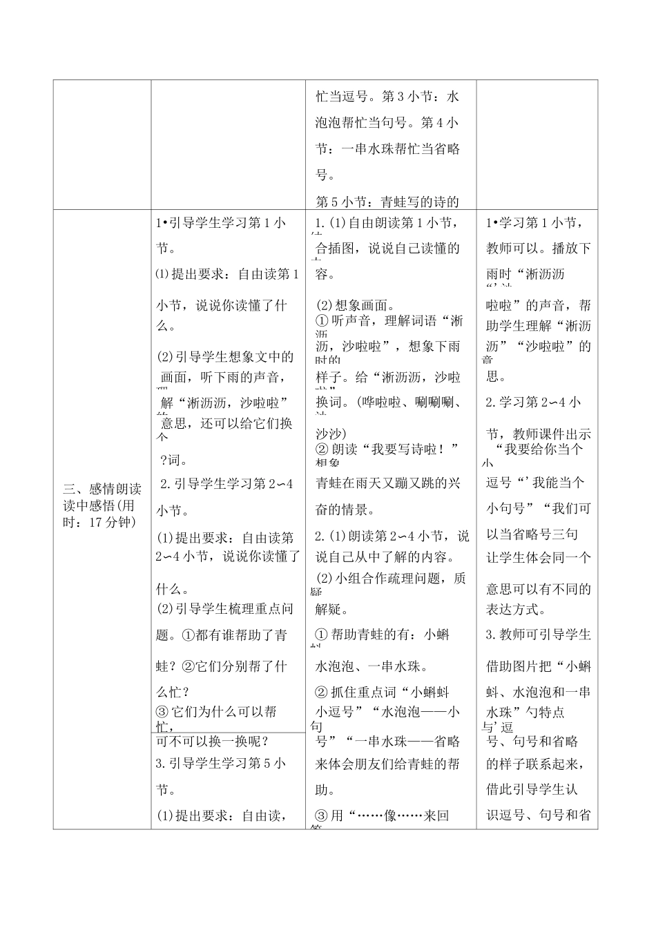 《青蛙写诗》导学案 统编版_第3页