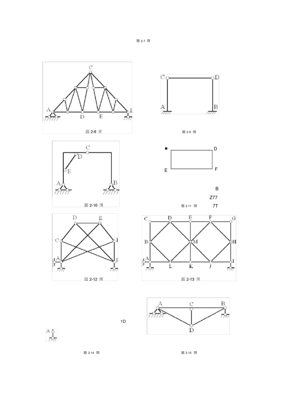 结构力学习题及答案武汉大学_第2页