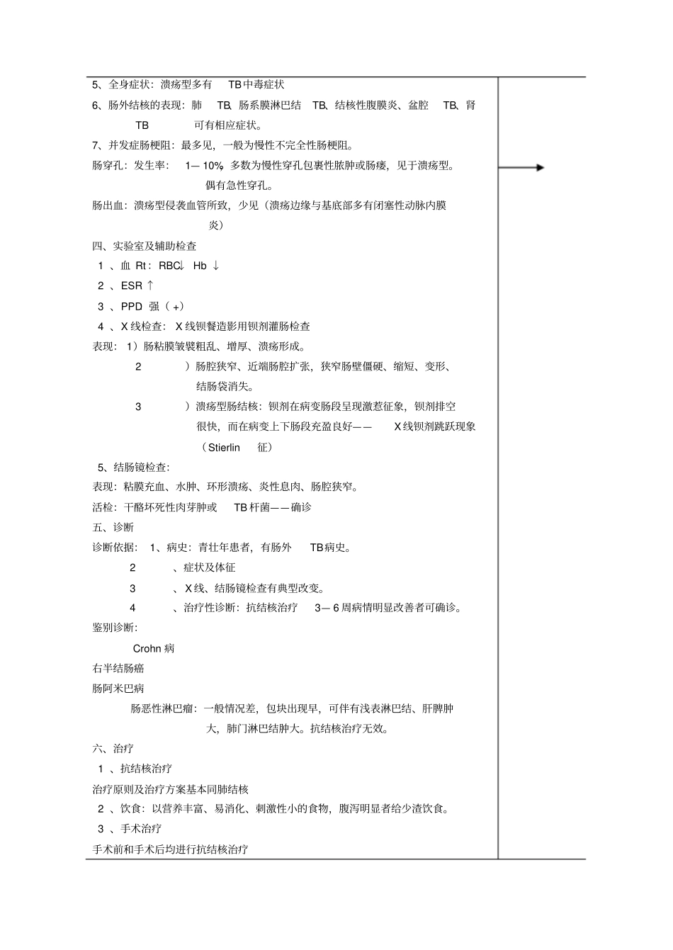 结核性腹膜炎教师教学案_第3页