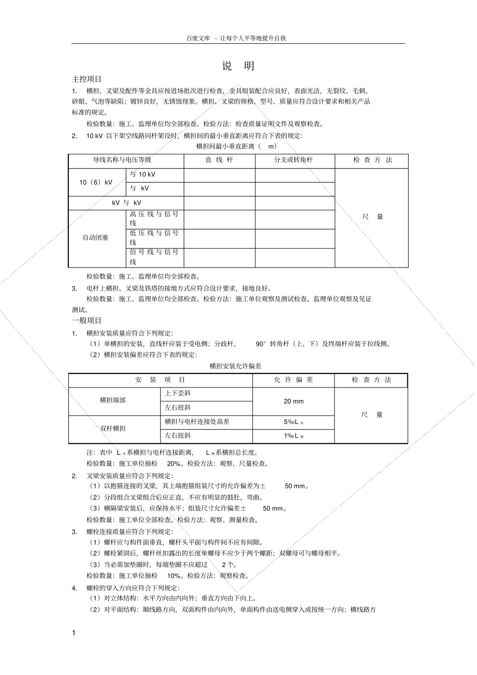 绝缘子安装检验批质量验收记录表_第1页