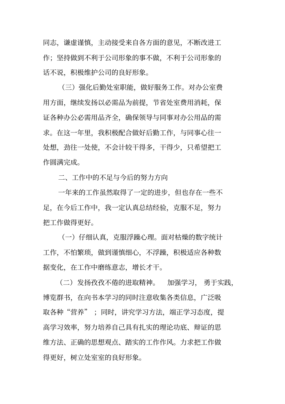 统计员个人工作总结_第2页