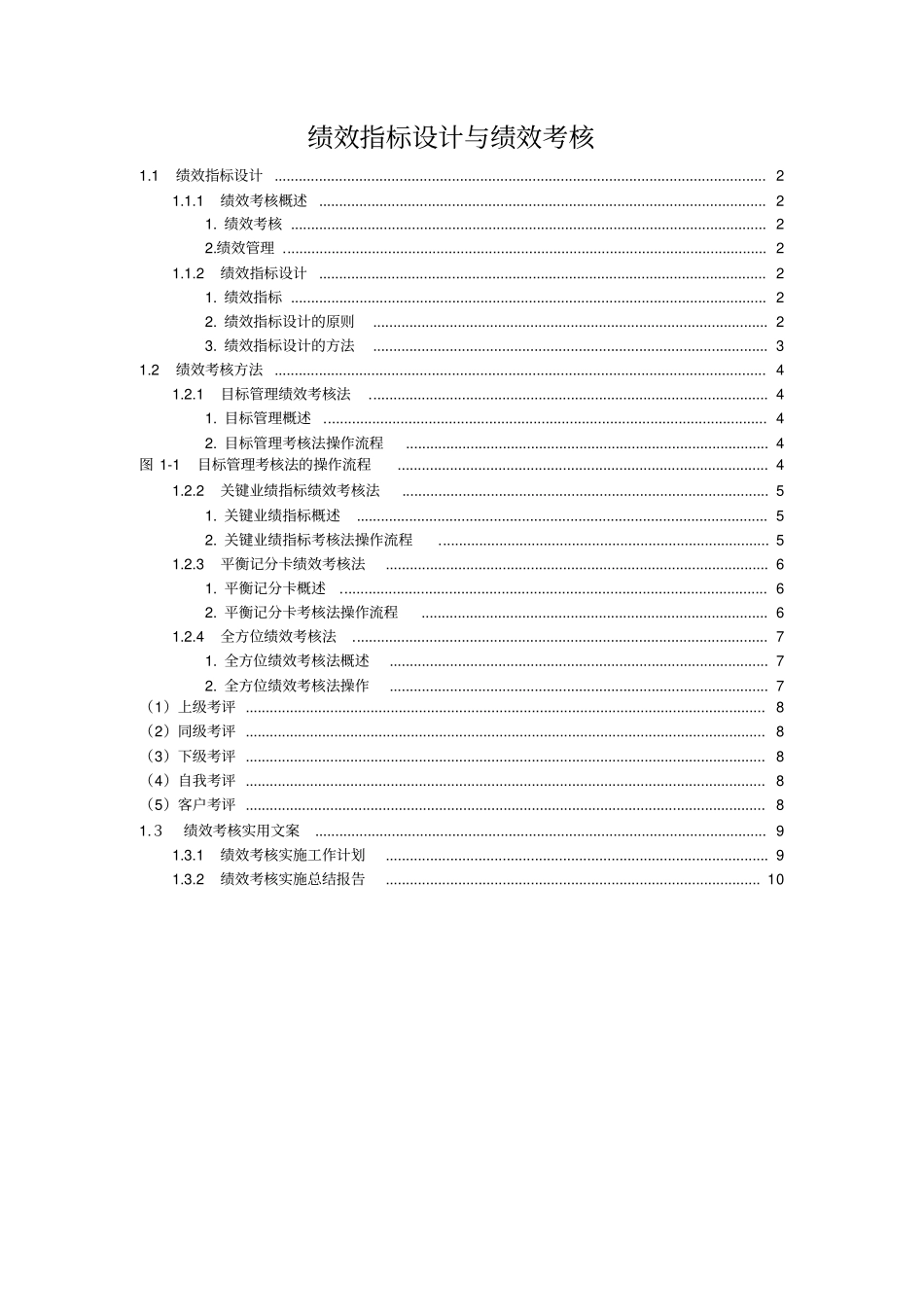 绩效指标设计绩效考核_第1页