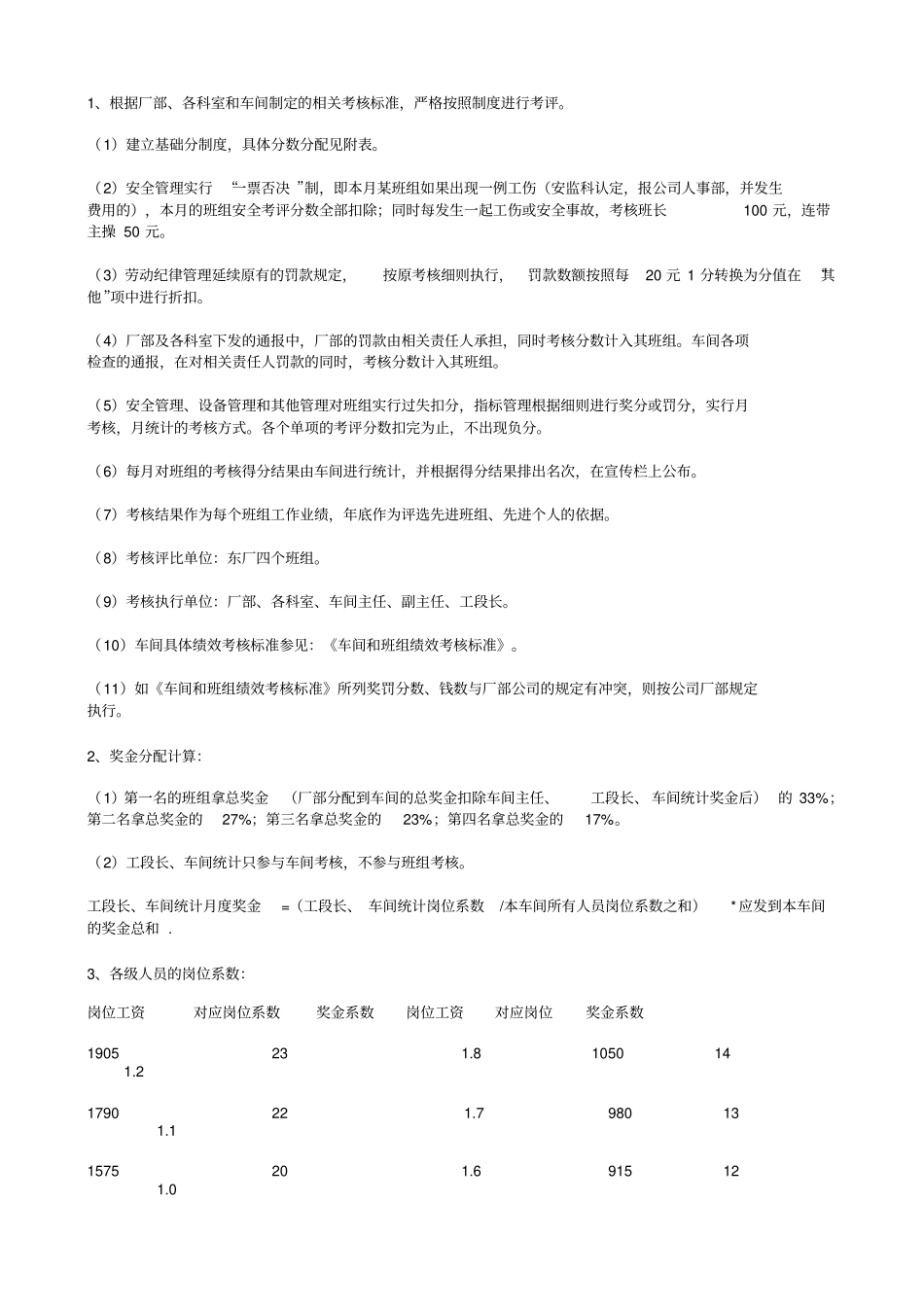 绩效考核及奖金分配方案_第2页