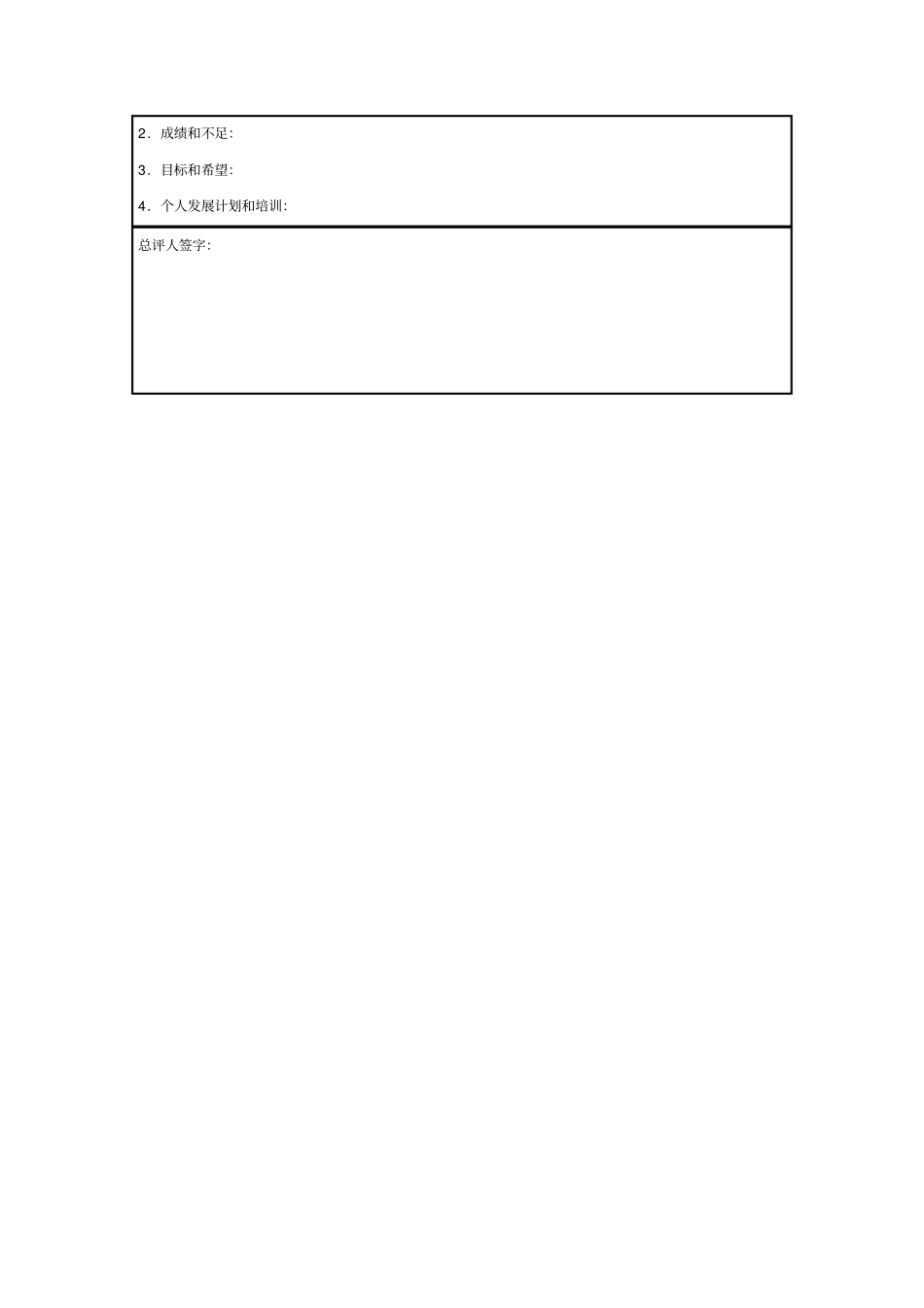 绩效考核评价表表单样例_第3页