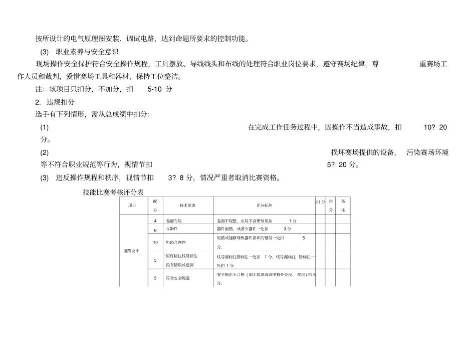维修电工技能竞赛方案_第3页