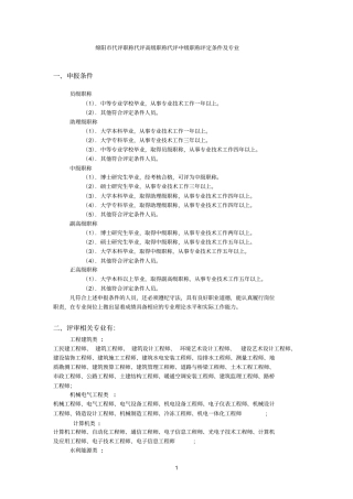 绵阳参考资料代评职称代评高级职称代评中级职称评定条件及专业