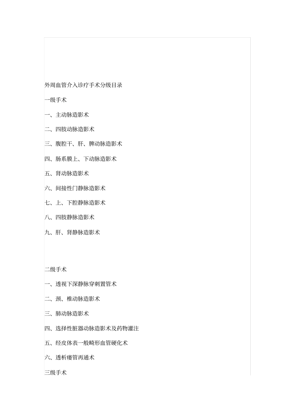 综合介入诊疗手术分级目录_第3页