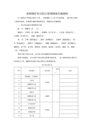 综合防尘管理制度分析