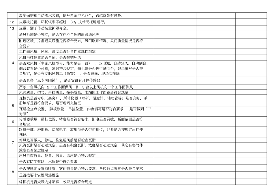 综掘工作面程序化安全检查表分析_第2页