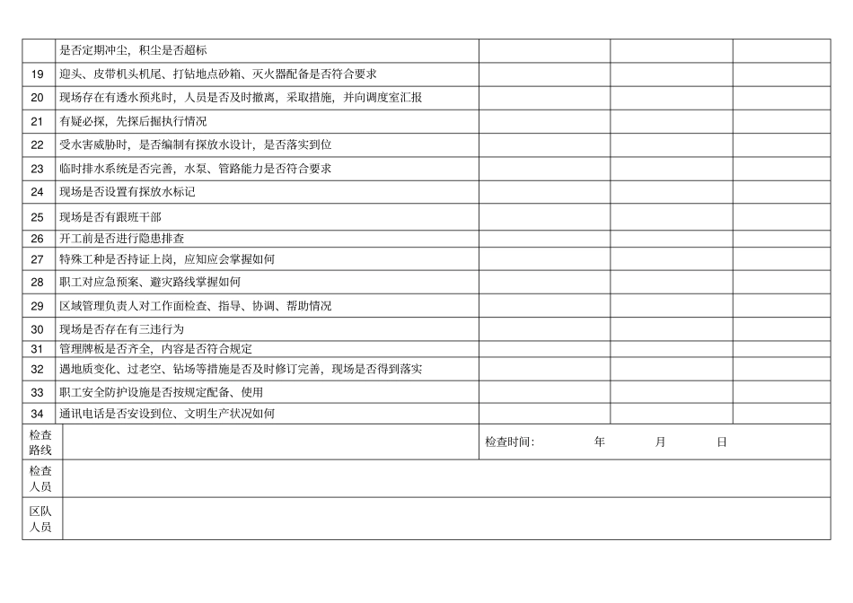 综掘工作面程序化安全检查表分析_第3页