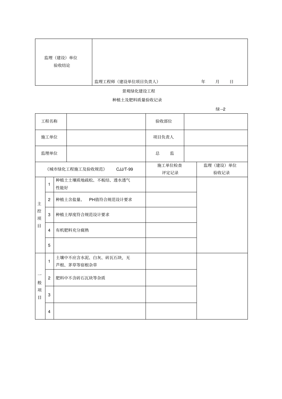 绿化检验批质量验收记录_第2页