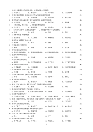 绿化知识竞赛题目和答案总版