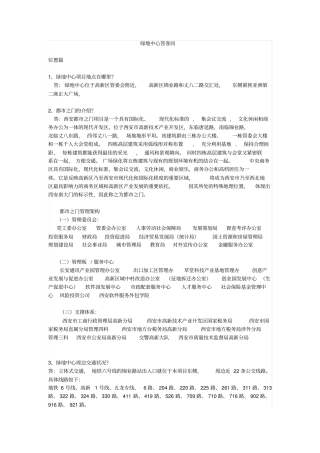 绿地中心答客问100问分析