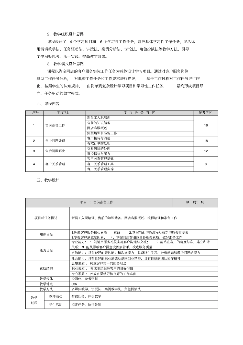 网店客服课程标准_第3页