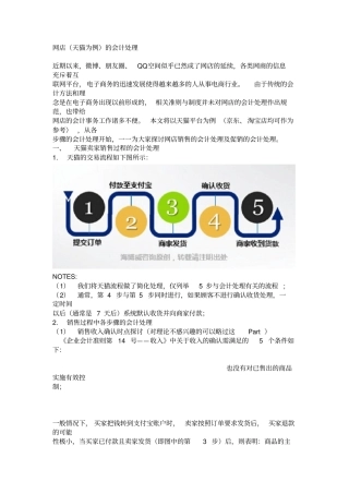 网店账务处理及案例讲解