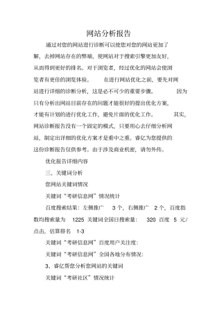 网站分析报告