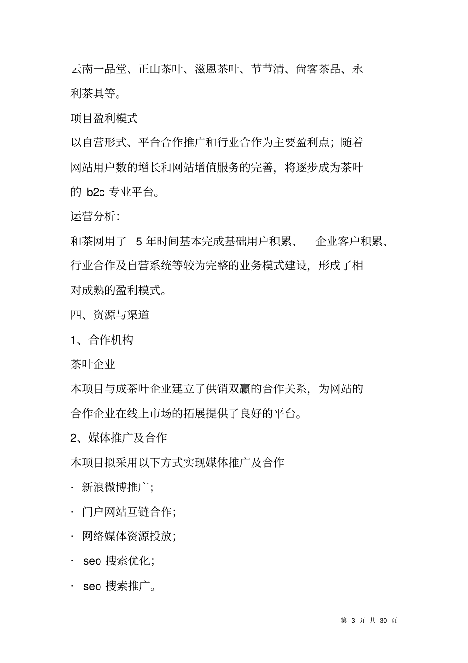 网站运营商业计划书_第3页