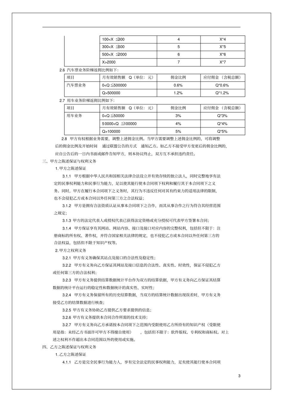 网络公司-旅游产品分销合作协议-CPS协议-个人模版_第3页