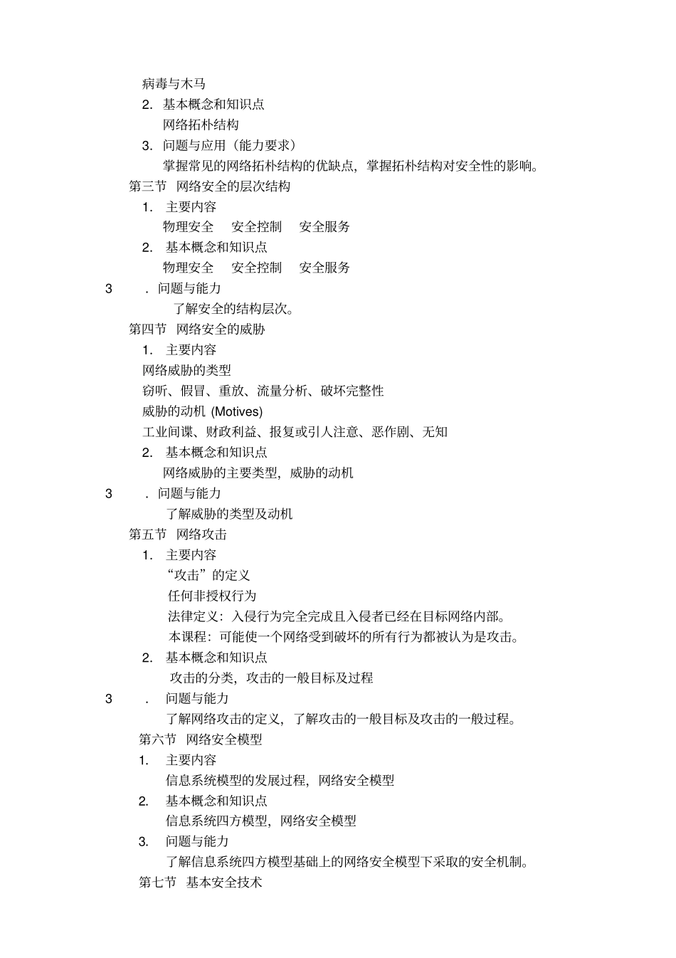 网络安全技术课程教学大纲_第3页