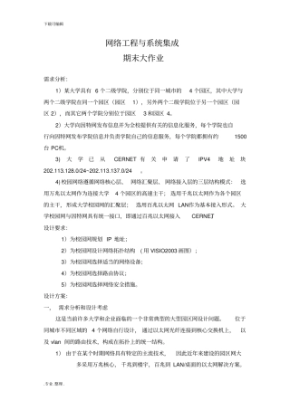 网络工程与系统集成佟巍