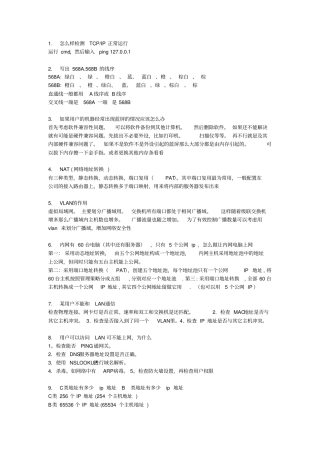 网络工程师面试题目合集