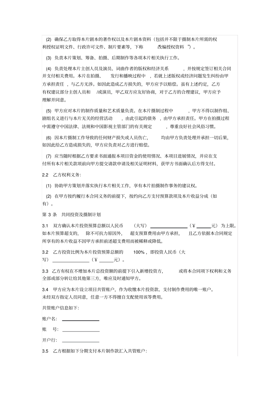 网络电影投资合同_第2页