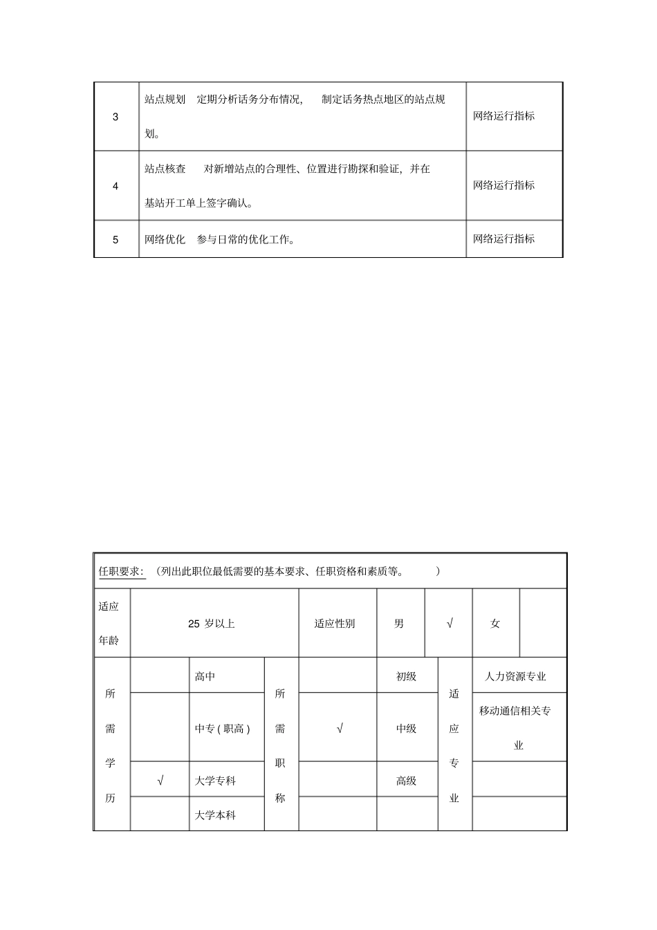 网络规划管理体系岗位说明书_第2页