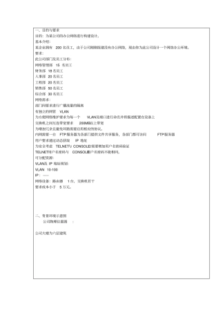 网络集成课程设计报告