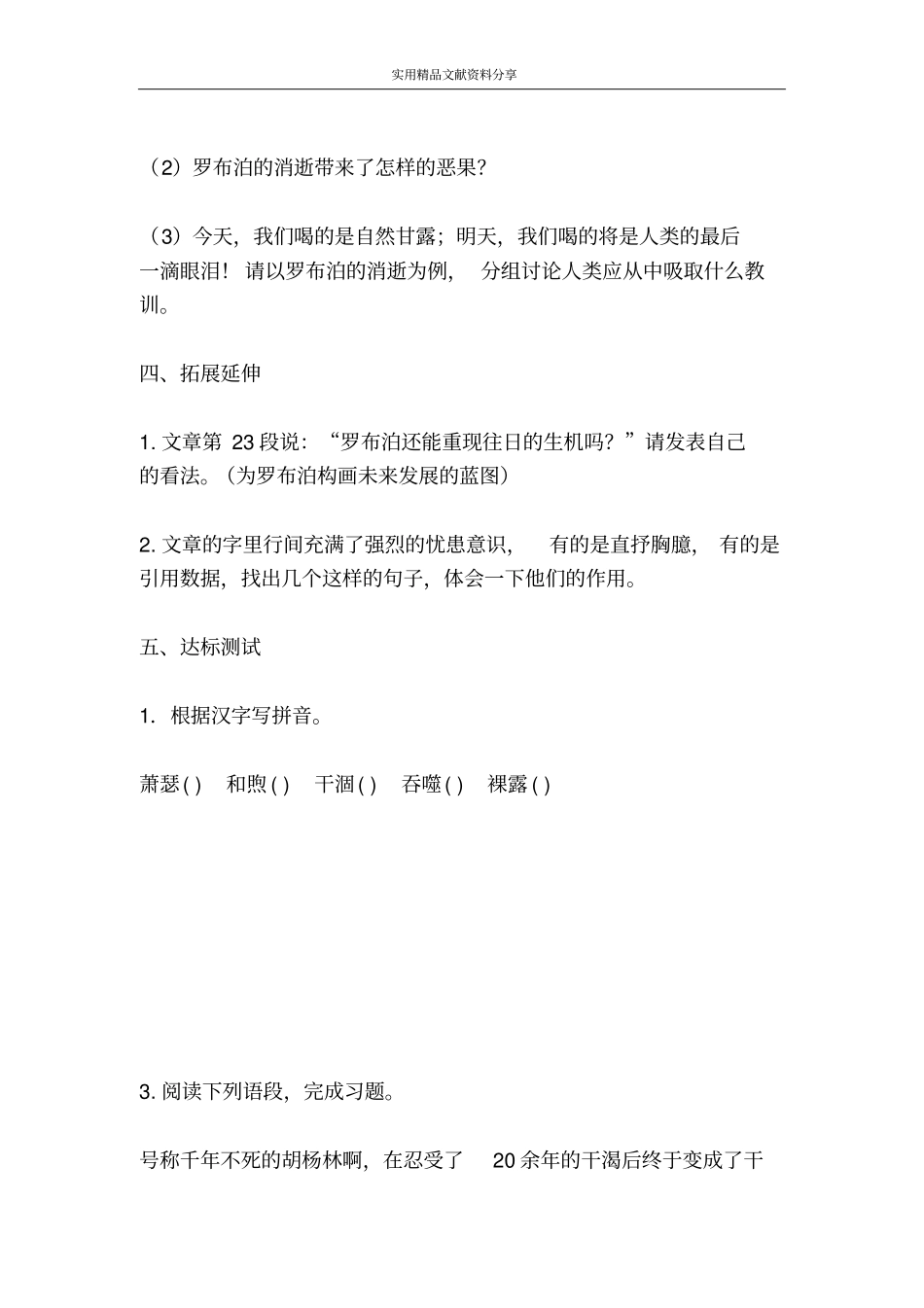 罗布泊消逝的仙湖_第3页