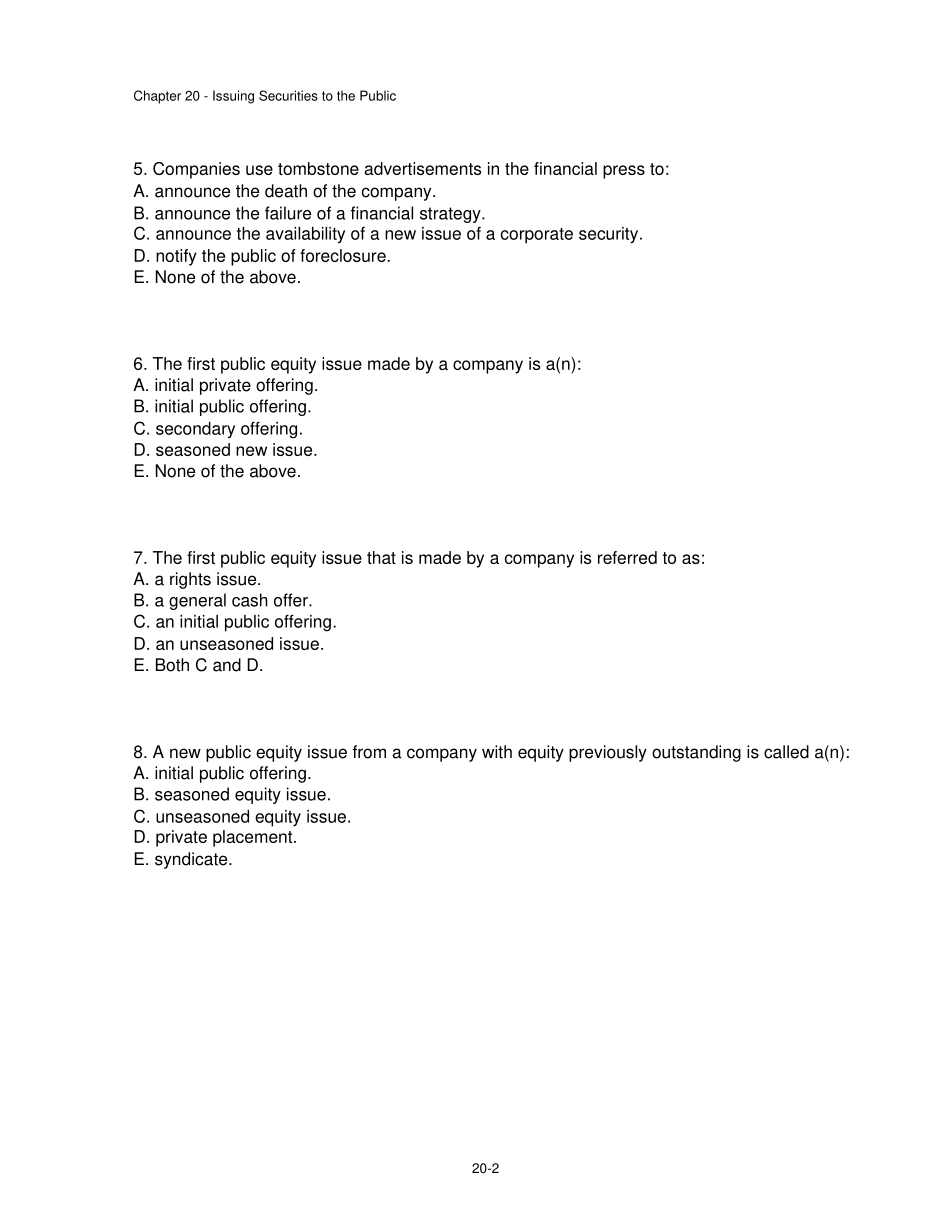 罗斯公司理财题库全集_第2页