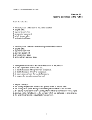 罗斯公司理财题库全集