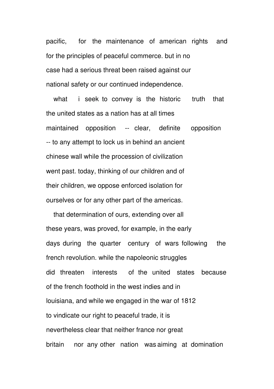 罗斯福总统演讲TheFourFreedoms_第2页