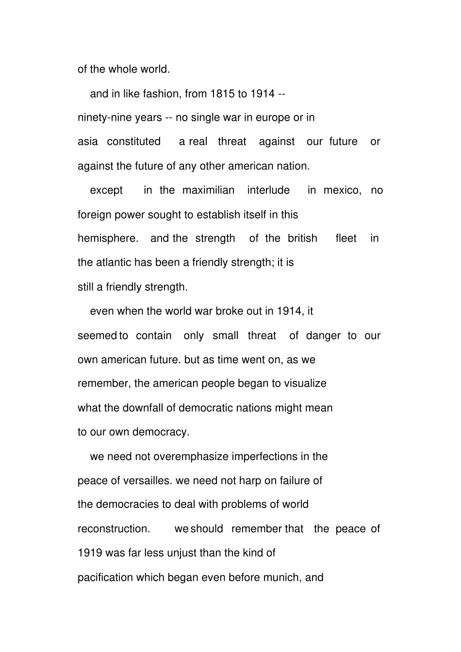 罗斯福总统演讲TheFourFreedoms_第3页