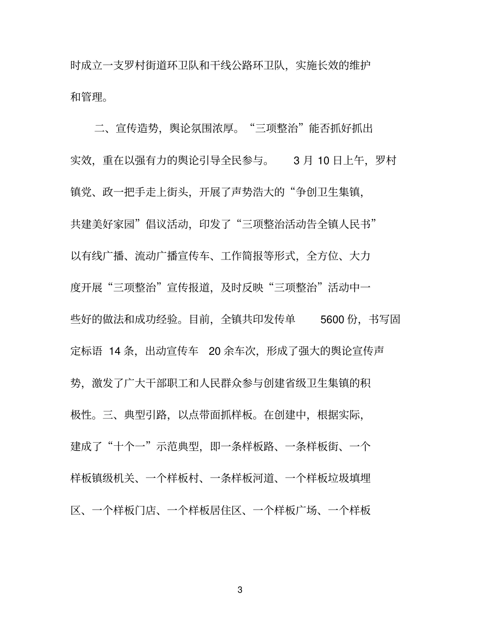 罗村镇三项整治工作汇报材料_第3页