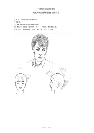 美发师高级试卷