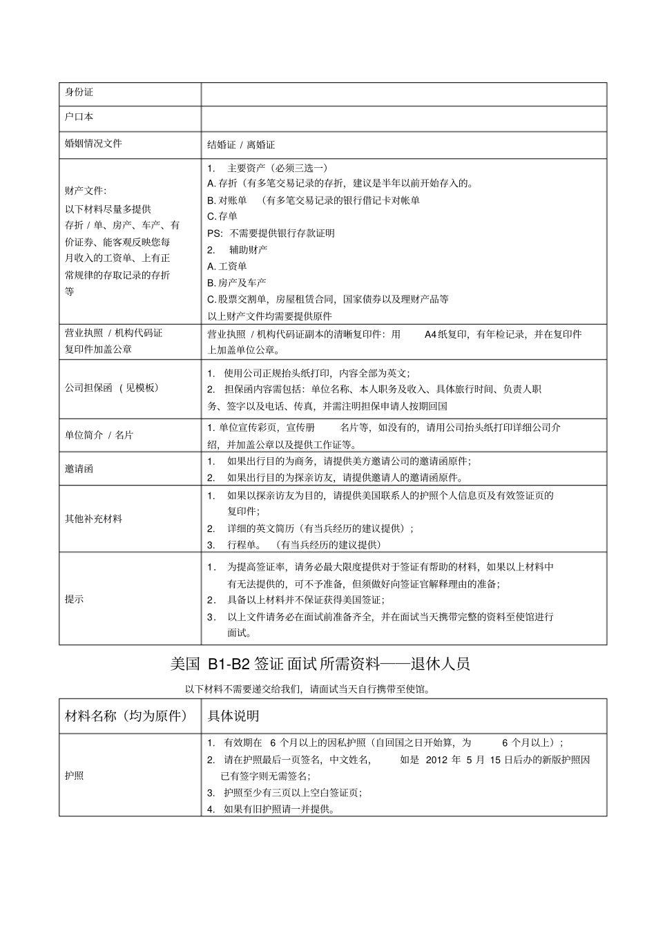 美国B-B2签证所需资料_第2页