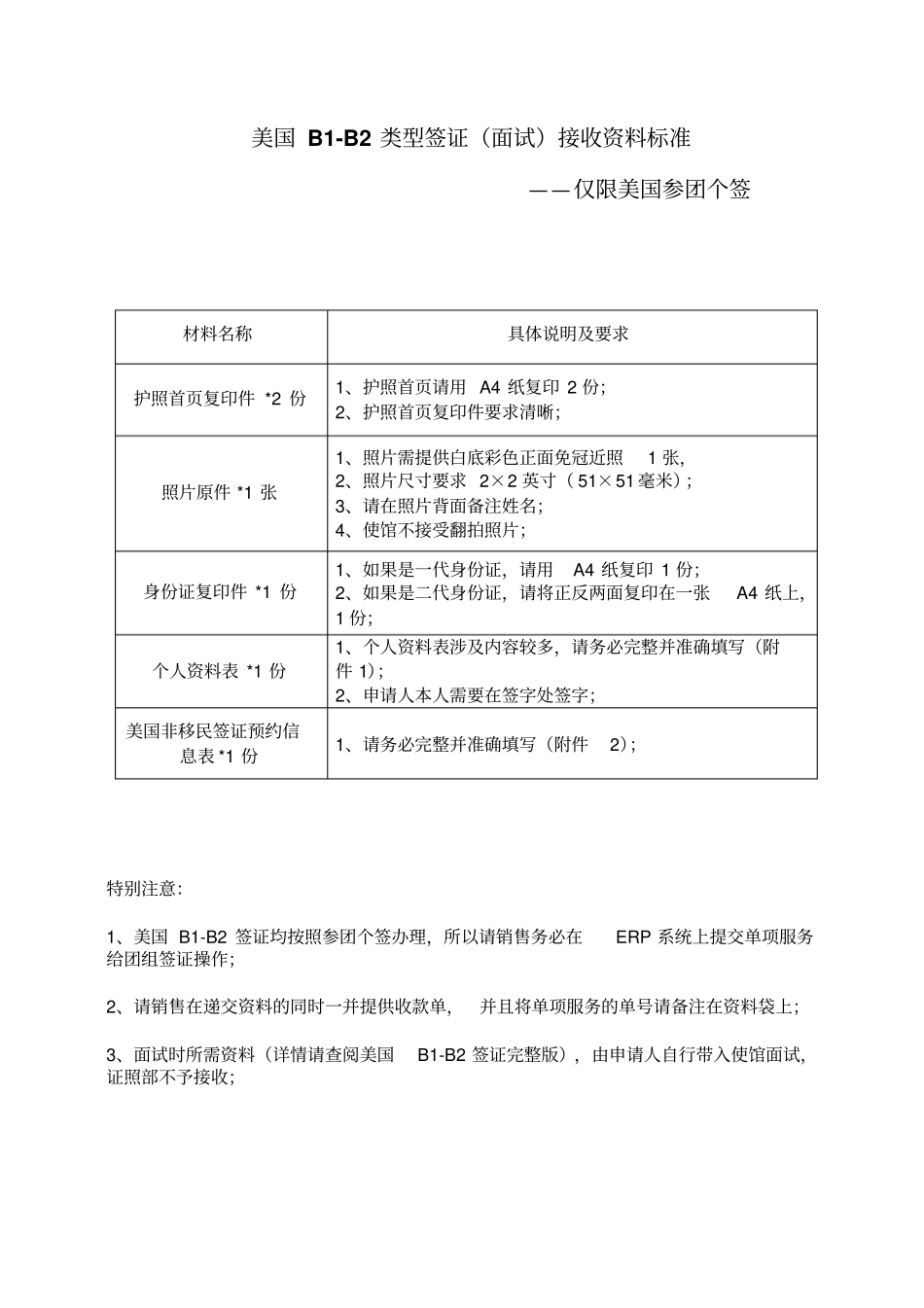 美国BB2参团个签收资料标准最终版分析_第1页